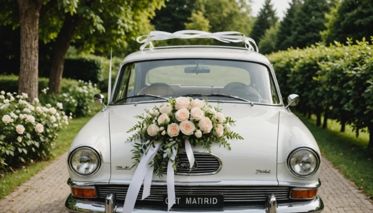 décoration voiture mariage