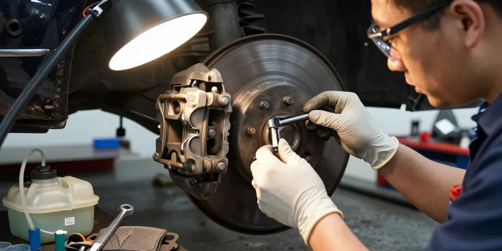 comment remettre le piston dans l'étrier de frein