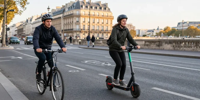 Est-il préférable de rouler en vélo ou en trottinette électrique sur Paris ?