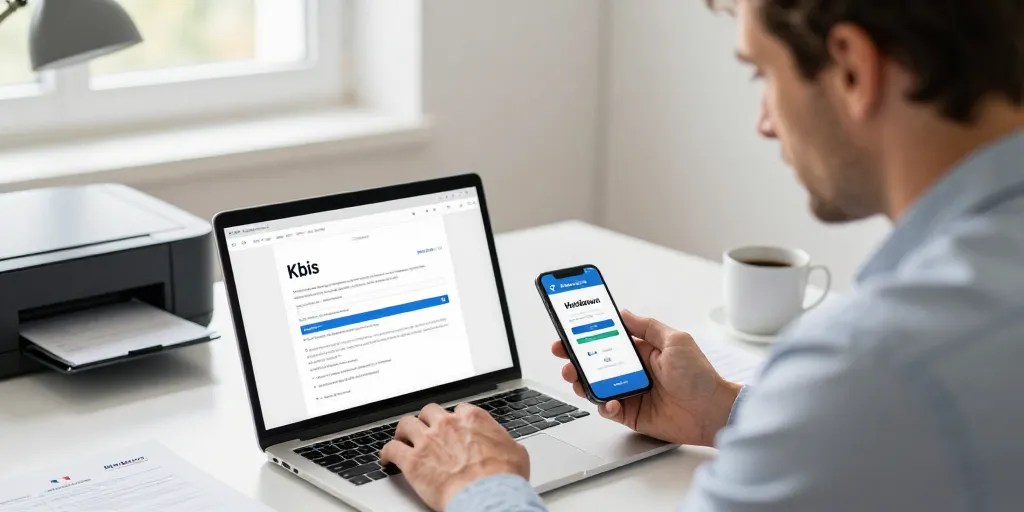 comment avoir son kbis sur monidenum