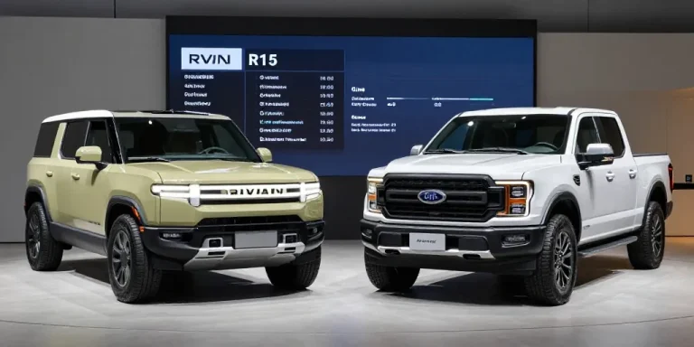 rivian r1t vs ford lightning electric trucks
